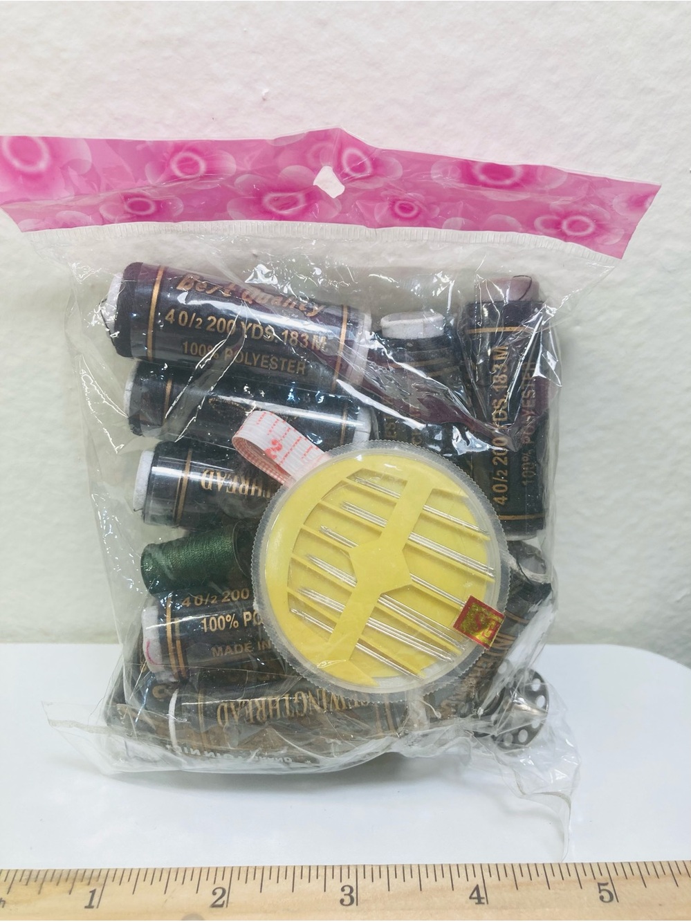 100% Polyester Sewing Threads (400 yds each) and Needle Kit